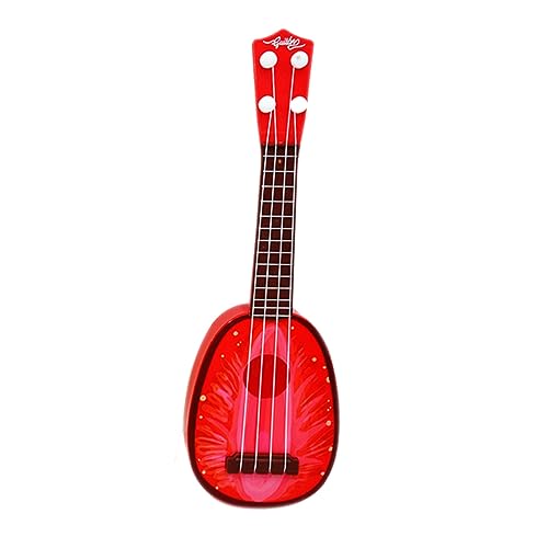 TOYANDONA Mini Frucht Ukulele Für Musikinstrumente Für Kleinkinder Lernspielzeug Mit Musikalischem Spaß Erdbeere von TOYANDONA