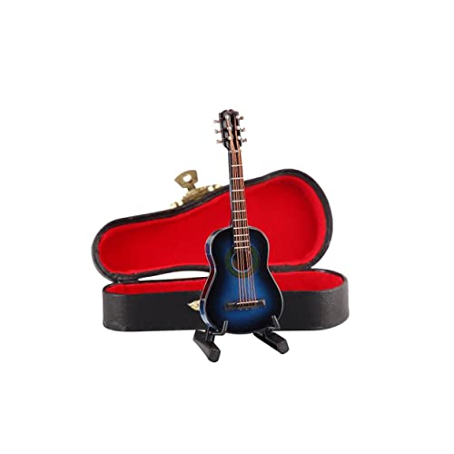 TOYANDONA Mini-Gitarre musikinstrumente Storage Boxes aufbwahrungs-Box Holzgitarre playmobilhauser wischtelgeschenk Jakobsweg gitarrenhandwerk Dekoration Miniatur Gitarre Hölzern von TOYANDONA