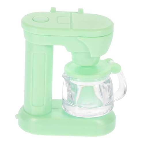 TOYANDONA Mini-Kaffeemaschine Zappelspielzeug für Puppe Miniatures miniaturmodelle kaffeevollautomaten kaffeekocher Miniatur-Küchenstütze Miniatur-Kaffeemaschine-Requisite Green von TOYANDONA