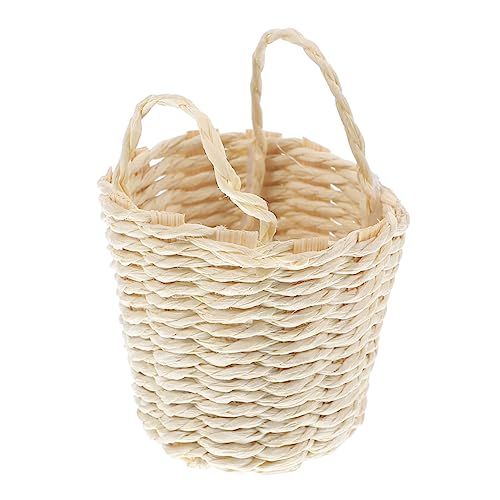 TOYANDONA Mini-Korb-Modell Bauernhaus hängende Dekoration Wagen klein Weiden Picknickkorb ablagekörbe kühlkorb einkaufskorb miniaturhaus Storage Baskets Miniaturmodell Korbmodell aus Rattan von TOYANDONA