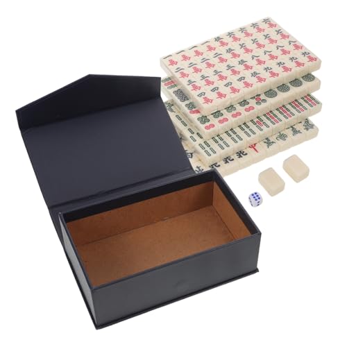 TOYANDONA Mini Mahjong Set mit Solid Gravierten Spielsteinen Tragbares Kompaktes Mahjong Set für Reisen Outdoor Wohnheim und Gesellige Runden Platzsparend und Langlebig TOYANDONA Mini Mahjong Set mit Solid Gravierten Spielsteinen Tragbares Kompaktes Mahjong Set für Reisen Outdoor Wohnheim und Gesellige Runden Platzsparend und Langlebig von TOYANDONA