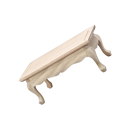 TOYANDONA Mini-Möbel Couchtisch für spielzeuge für Dollhouse Furniture spielzeuge Desk Decoration Puppenhaus-Minitisch Mini-Möbelzubehör Holz Beige von TOYANDONA