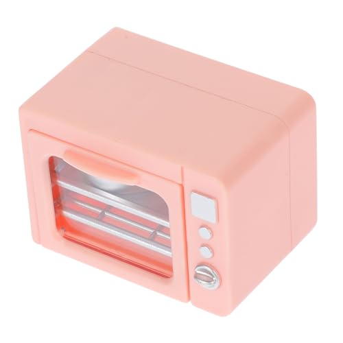 TOYANDONA Mini-Ofen Zubehör für Puppenhäuser Zubehör für Babypuppen Miniatur Plüsch minibackofen küchendekoration Mini ofen puppenhaus Mini-Backofen- Mini-Backofen-Modell Rosa von TOYANDONA