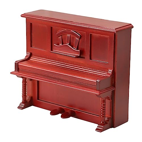 TOYANDONA Mini-Piano-Modell für kinderspielzeug spielzeuge für spielsachen für hühner Kid Toys Holz Klavier Miniatur-Klaviermodell rot von TOYANDONA