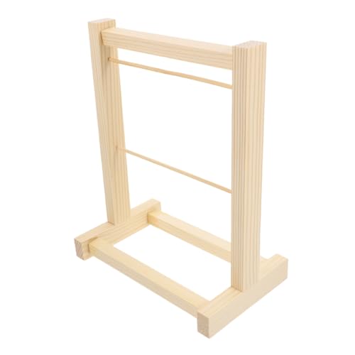 TOYANDONA Mini Puppenkleiderständer aus Holz Doppellagiger Kleiderbügel Platzsparend Langlebig und Stabil zum Trocknen und Aufbewahren von Puppenkleidern und Accessoires TOYANDONA Mini Puppenkleiderständer aus Holz Doppellagiger Kleiderbügel Platzsparend Langlebig und Stabil zum Trocknen und Aufbewahren von Puppenkleidern und Accessoires von TOYANDONA