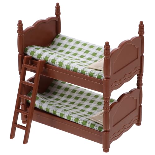TOYANDONA Miniatur Etagenbett Kunststoff Für Puppenhäuser Dekorative Schlafzimmermöbel Für Mädchen Für Kreative Spielwelten Und -Accessoires TOYANDONA Miniatur Etagenbett Kunststoff Für Puppenhäuser Dekorative Schlafzimmermöbel Für Mädchen Für Kreative Spielwelten Und -Accessoires von TOYANDONA