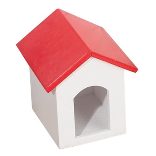 TOYANDONA Mini-hausspielzeug Hundehaus Deko Basteln Zwinger-minimodell Winziges Holzhaus Mini-zwinger Mini-Modell Einer Holzhütte Mikro-landschaftsornamente Mikrolandschaftshaus Hölzern von TOYANDONA