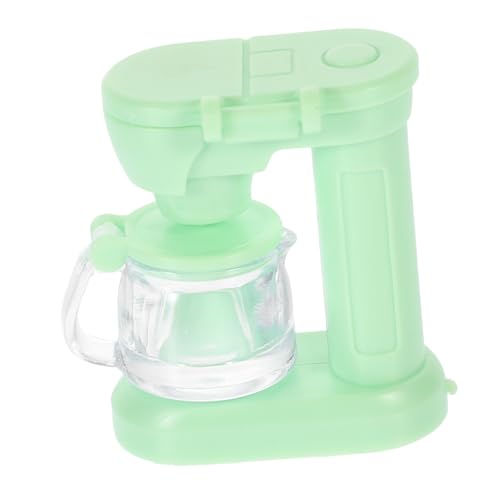 TOYANDONA Mini-kaffeemaschine Miniatur Kaffeevollautomaten Kaffeepadmaschine Kaffeekapselmaschine Kaffeekocher Mini-hauskaffeemaschine Mini-möbelzubehör Pp Green von TOYANDONA