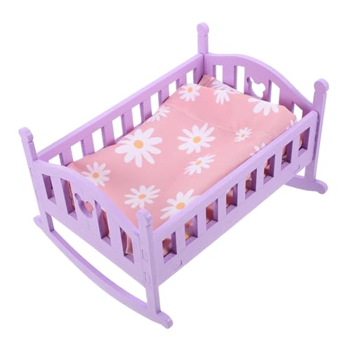 TOYANDONA Miniatur Babybett Modell Für Puppenhaus Miniatur öbel Für Das Schlafzimmer Dollhouse Dekoration Ideal Für Puppenhaus Zubehör Und Kreative Spielwelten von TOYANDONA