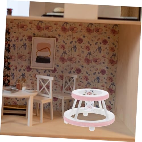 TOYANDONA Miniatur Holz Lauflernhilfe Puppenhaus Möbel Modell Miniaturspielzeug mit Glatter Oberfläche Langlebiges Design Farblich Rosa Geeignet als Dekoration für Puppenhäuser und TOYANDONA Miniatur Holz Lauflernhilfe Puppenhaus Möbel Modell Miniaturspielzeug mit Glatter Oberfläche Langlebiges Design Farblich Rosa Geeignet als Dekoration für Puppenhäuser und von TOYANDONA