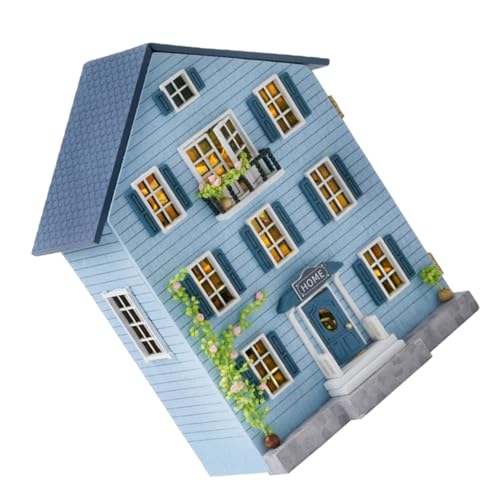 TOYANDONA Miniatur Puppenhaus Bausatz aus Holz mit Umfangreicher Möbelsammlung Stabiles DIY Modell für Jugendliche Kreatives Weihnachtsdekorationsset Handwerk und Familienzeit TOYANDONA Miniatur Puppenhaus Bausatz aus Holz mit Umfangreicher Möbelsammlung Stabiles DIY Modell für Jugendliche Kreatives Weihnachtsdekorationsset Handwerk und Familienzeit von TOYANDONA