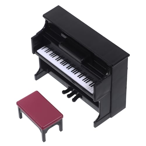 TOYANDONA Miniatur Klavier Modell Klavier Kinder Miniatur Puppenhaus Klavier Set Stehendes Klavier Und Klavierbank Puppenhaus Öbel Zubehör Für Kreative Spielwelten Und Szenenstützen von TOYANDONA