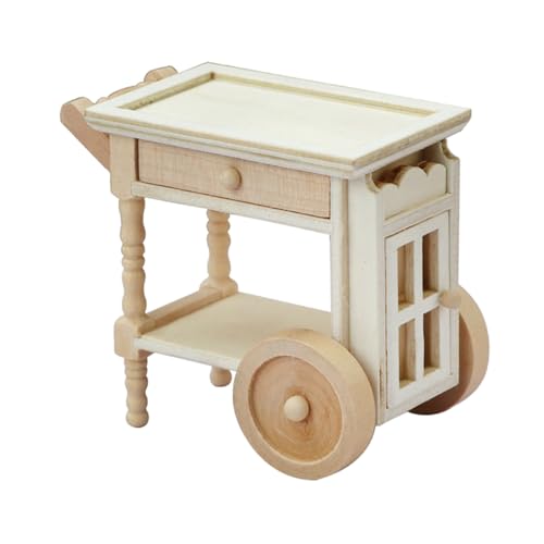 TOYANDONA Miniatur-Szene-Ornamente puppenstubenmöbel Dollhouse Furniture Miniature House furnishings Miniature House Decor schubkarre Mini-Ornament für zu Hause Mini-Trolley- Birke von TOYANDONA