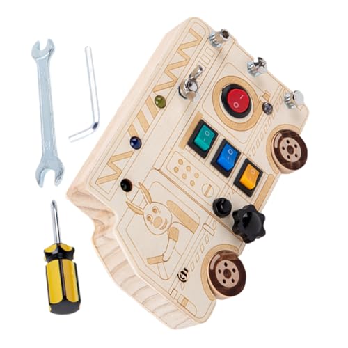 TOYANDONA Montessori Busy Board für Kleinkinder Jahre Holzsensorik Activity Board mit Simuliertem Schalter und Verkehrsampel Fördert Feinmotorik und Selbständiges Lernen TOYANDONA Montessori Busy Board für Kleinkinder Jahre Holzsensorik Activity Board mit Simuliertem Schalter und Verkehrsampel Fördert Feinmotorik und Selbständiges Lernen von TOYANDONA