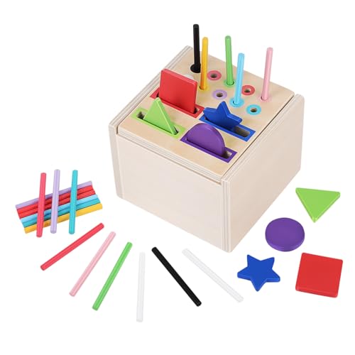 TOYANDONA Montessori Holzspielzeug Formen Sortierspiel für Kleinkinder Farbenfrohes Lernspielzeug aus Natürlichem Holz Motorische Entwicklung und Frühkindliche für Zuhause und Vorschule TOYANDONA Montessori Holzspielzeug Formen Sortierspiel für Kleinkinder Farbenfrohes Lernspielzeug aus Natürlichem Holz Motorische Entwicklung und Frühkindliche für Zuhause und Vorschule von TOYANDONA