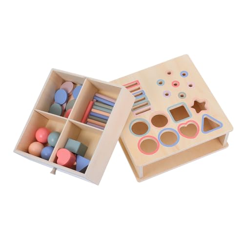 TOYANDONA Montessori Holzspielzeug für Kleinkinder Jahre Bunte Formen Sortierbox Pädagogisches Lernspielzeug für Farb und Formenerkennung Motorische Entwicklung Sichere Materialien TOYANDONA Montessori Holzspielzeug für Kleinkinder Jahre Bunte Formen Sortierbox Pädagogisches Lernspielzeug für Farb und Formenerkennung Motorische Entwicklung Sichere Materialien von TOYANDONA