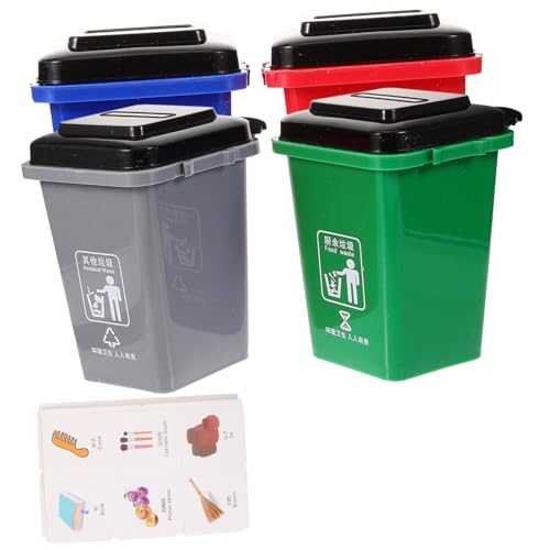TOYANDONA Mülltonnen Spielset Kleine Müllbehälter Abfall Sortierspielzeug Umwelt Lernspiel für Vorschulkinder Motorik und Recyclingbewusstsein TOYANDONA Mülltonnen Spielset Kleine Müllbehälter Abfall Sortierspielzeug Umwelt Lernspiel für Vorschulkinder Motorik und Recyclingbewusstsein von TOYANDONA