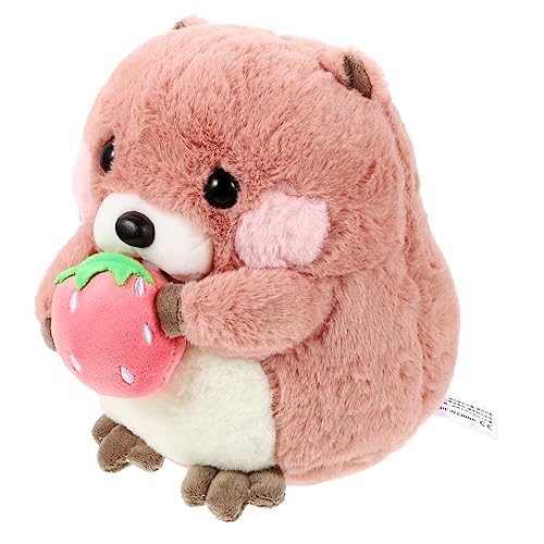 TOYANDONA Murmeltierpuppe Wildlife Murmeltier Plüschtier Für Mädchen Plüschtiere Mädchen Puppen Für Mädchen Tier Mädchen Stofftier Kinderspielzeug Rosa Pp Baumwolle von TOYANDONA