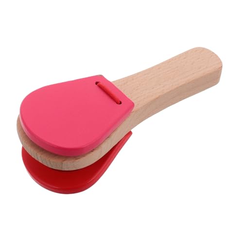 TOYANDONA Musik Instrumente für Orff Instrumente Holzspielzeug musikalisch Ergonomisches handspielzeug Musikklöppel aus Holz Musikspielzeug für die frühe Bildung hölzern rot von TOYANDONA