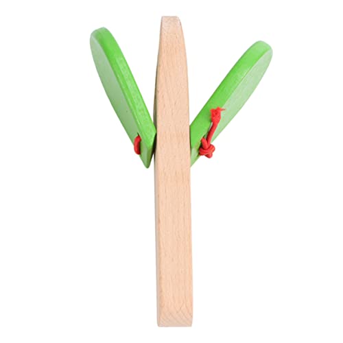 TOYANDONA Musikinstrument Spielzeug Musikinstrumente Kinderspielzeug Kinderspielzeug Schlaginstrumente Spielzeug Handklöppel Holzkastagnetten Holzklöppel Grüner Bambus von TOYANDONA