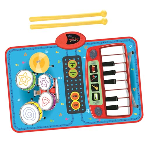 TOYANDONA Musikmatte Spieldecke Spielmatte Teppiche Kinderspielzeug Fußmatte Kinderteppich Klaviermatte Bodentastaturmatte Cartoon-bodenmatte Klavier Stoff von TOYANDONA