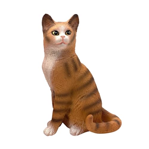 TOYANDONA Nachahmung Katzenmodell Schönes Kätzchen Statische Statue Figur Für Desktop Dekoration Ideal Stilvolles Wohnaccessoire Und Für Katzenliebhaber von TOYANDONA