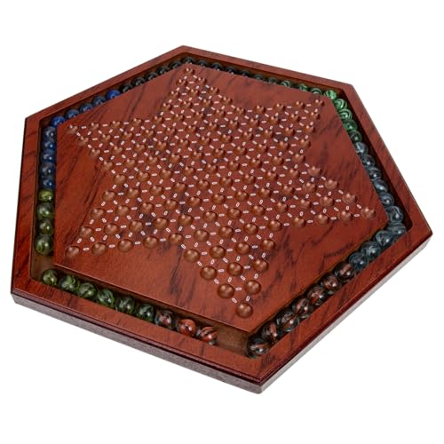TOYANDONA Natürliches Holz Chinese Checkers Brettspiel Glatte Oberfläche Spieler Pädagogisches Desktop Strategiespiel für Hand Auge koordination und Problemlösung TOYANDONA Natürliches Holz Chinese Checkers Brettspiel Glatte Oberfläche Spieler Pädagogisches Desktop Strategiespiel für Hand Auge koordination und Problemlösung von TOYANDONA