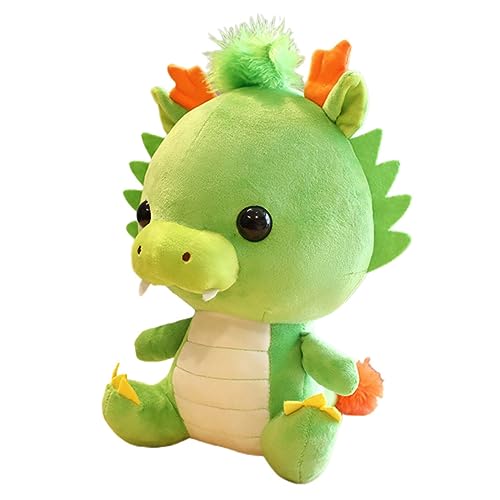 TOYANDONA Neujahrsmaskottchen Drachenplüsch Plüsch-Drachen- Ausgestopfte Drachentierpuppe Ausgestopfte Drachenfigur Sofa-Puppen- Plüsch-drachenpuppe Plüschdrache Green Pp Baumwolle von TOYANDONA