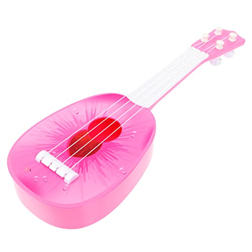 TOYANDONA Obst Gitarre -Ukulele Frühes Musikalisches Lernspielzeug Ukulele- Für Das Frühe Lernen Plastikinstrument Pädagogisches Instrument Gitarrenmodell Abs Weiß von TOYANDONA