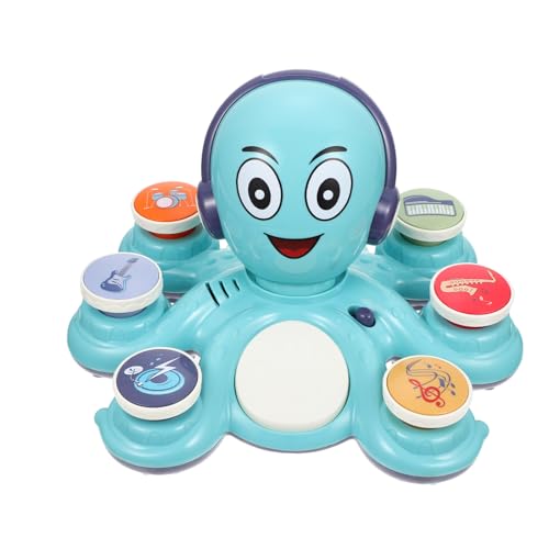 TOYANDONA Octopus Musiklicht entzückendes Kinderspielzeug Interaktives Kinderspielzeug Spielzeug für Kinder Toys Fun Toy Elektrisches Oktopus-Spielzeug Musikspielzeug Plastik Blue von TOYANDONA