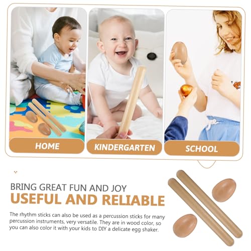 TOYANDONA Orff Schlaginstrument Holz Rhythmussticks und Eier Shaker für Percussion Glatter Oberfläche DIY fähig Fördert Musikalische Früherziehung und Spielspaß TOYANDONA Orff Schlaginstrument Holz Rhythmussticks und Eier Shaker für Percussion Glatter Oberfläche DIY fähig Fördert Musikalische Früherziehung und Spielspaß von TOYANDONA