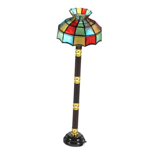 TOYANDONA Ornament 1:12 Puppenhaus Mini Led Bunte Stehlampe Stehlampe Simulation Led-lampenmodell Led-Mini-Lampe Miniaturmöbel Für Puppenhaus Miniaturlicht Plastik Glas Lampe Batterie von TOYANDONA