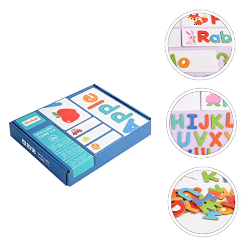 TOYANDONA Passende Rätsel dartscheibe Toy Alphabet Puzzles holzspielsachen Child Holzpuzzles für Kleinkinder Holzpuzzle für Kleinkinder Buchstabenrätsel hölzern Colorful von TOYANDONA