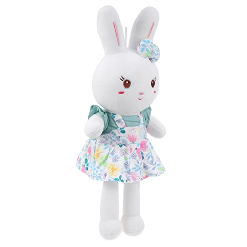 TOYANDONA Plüsch-Kaninchen-Puppe Kaninchenspielzeug Für Kaninchenpuppe Mit Kleidung Spielzeugkaninchen Ostern Kaninchen Hasenpuppe Osterhase Green Plüschmaterial von TOYANDONA