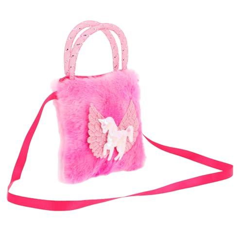 TOYANDONA Plüsch Umhängetasche Klassische Umhängetasche Einhorn Tagebuch Fahrrad-umhängetasche Kleine Umhängetasche Für Damen Einhorn Tagebücher Geheimes Tagebuch Große Kuriertasche Stoff von TOYANDONA