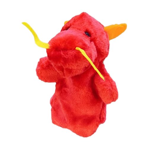 TOYANDONA Plüsch-handpuppe Drache Tierisches Handspielzeug Handpuppe Für Rollenspiel Handpuppe Geschichte Erzählende Marionette Tierische Handpuppe Drachen Handpuppe Tierpuppe Rot von TOYANDONA