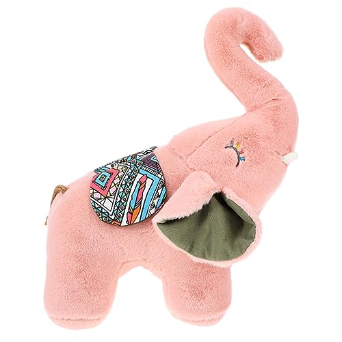 TOYANDONA Plüschpuppe Plüschtier Zeichentricktiere Kinderspielzeug Plüsch Elefant Stofftier Kinderplüschspielzeug Großer Ausgestopfter Elefant Plüschelefant Rosa Pp Baumwolle von TOYANDONA