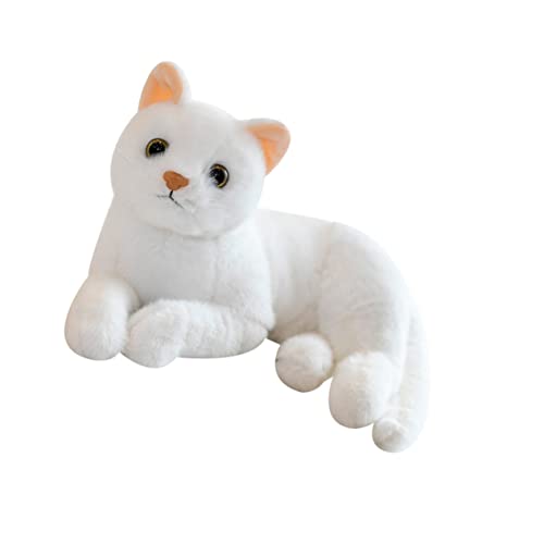 TOYANDONA Plüschtier für kinderspielzeug chatot Plush Soft Toy spielzeuge für weiße Katze realistisches katzenstofftier Spielzeugkatzen ausgestopfte siamesische Katze von TOYANDONA