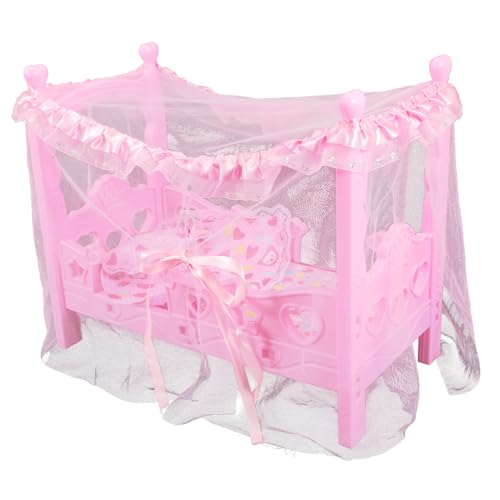 TOYANDONA Prinzessinnenbett Puppenwagen Babypuppen Für Mädchen Kinderspielzeug Puppenhausmöbel Puppenhaus Mini Puppenhaus Puppenzubehör Mädchenspielzeug Mädchenspielzeug von TOYANDONA