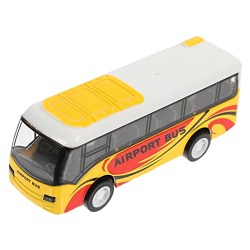 TOYANDONA Pull Back Busmodell Schulbus Flugzeugträger Großer Spielzeugbus Ornamente Spielzeugbus Bus Bauen Schulbus Autos Spielzeugbus Spielzeugauto Hüpfburg Legierung Gelb von TOYANDONA