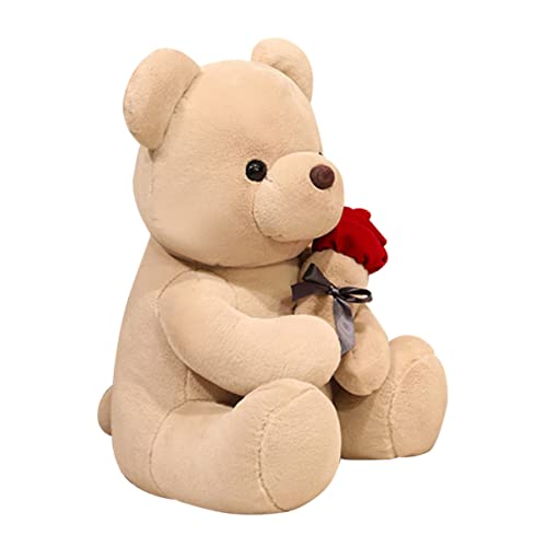 TOYANDONA Puppe Plüschbär Schlafzimmer Puppendekoration Schöne Bärenpuppe Puppendekoration Zum Valentinstag Bär Puppe Bastelpuppe Hochzeit Puppe Brown Stoff von TOYANDONA