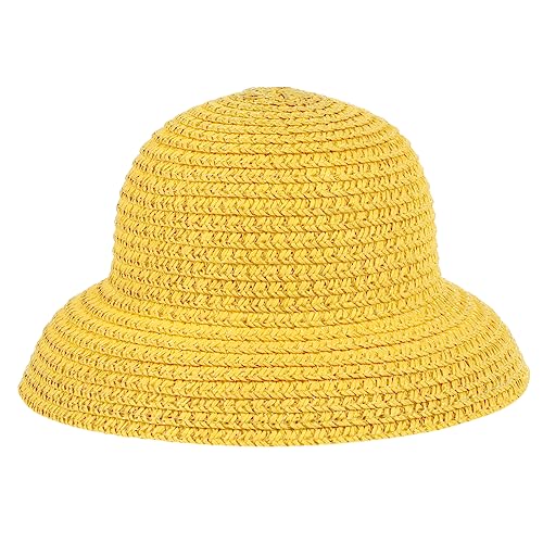 TOYANDONA Puppe Strohhut Mini-hüte Mädchen Strohhut Puppe Zylinder Strohhüte Kleine Puppe Miniatur Sonnenhut Aus Stroh Mini-handstrickmütze Mini-Hut- Zubehör Für Puppenkostüme Yellow von TOYANDONA