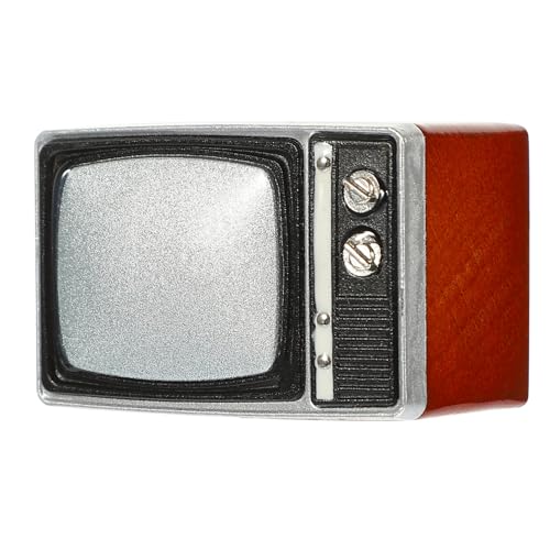 TOYANDONA Retro-tv-Modell Simuliertes Tv-Modell Puppenhausfernseher Entzückende Puppenmöbel Puppenhaus Möbel Spielzeughausmöbel Puppenhaus- Kind Legierung Kleiner Tv-Schrank Mini von TOYANDONA