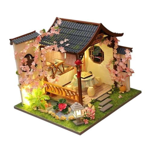 TOYANDONA Puppenhaus-Modell DIY- Verschleißfester Hausbausatz Desktop - Desktop-miniaturhaus Wohnkultur Haushalt Minihaus Dekoratives Zum Selber Bauen Mini- Holz Colorful von TOYANDONA