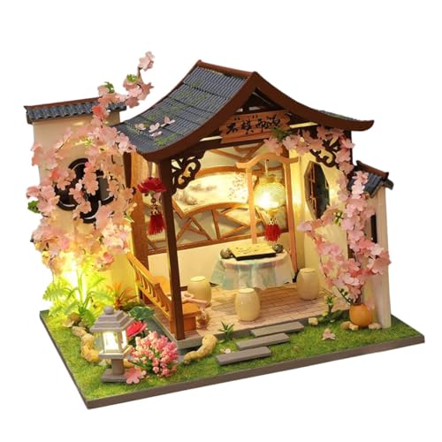 TOYANDONA Puppenhaus-Modell Haushalt Minihaus Dekoratives Zum Selber Bauen Desktop-DIY- -kit Mini- Dekoratives Minihaus Verschleißfester Hausbausatz Stoff Colorful von TOYANDONA