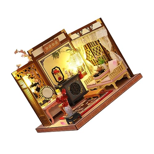 TOYANDONA Puppenhaus-Modell für kinderspielzeug Creative Toy Miniature Decoration Educational Toy Kosmetikerin Tragbares Heu Mini- Desktop-DIY- Metall usw. von TOYANDONA