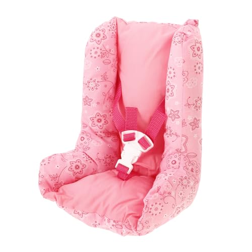 TOYANDONA Puppenhaus-sicherheitssitz Puppe Foto-Requisite Erste Babypuppe Puppenwagen So Tun, Als Ob Sie Puppenzubehör Spielen Würden Spielzeughund Puppe Autositz Rosa Stoff von TOYANDONA