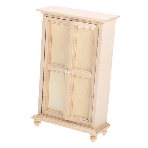 TOYANDONA Puppenhausmöbel Puppenschrank Mini-Kleiderschrank-Spielzeug Miniatur-Kommodemodell Miniaturmöbel Kleiderschrankmodell holzschrank Mini-Verzierung Minischrank aus Holz hölzern Khaki von TOYANDONA