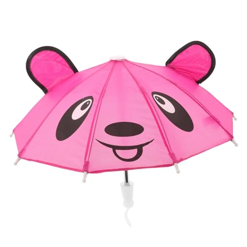 TOYANDONA Puppenregenschirm Mini Regenschirm Puppen-Accessoire Regenschirm Puppenkleidung Babyparty-Spiel Babytrage Miniaturmodell Miniaturschirm Stoff Rosy von TOYANDONA