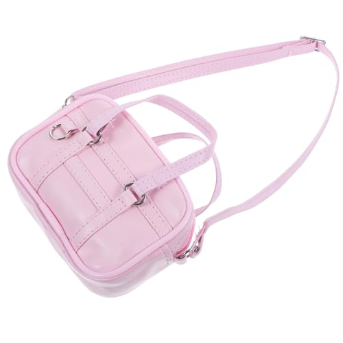 TOYANDONA Puppenrucksack Mini-puppentasche Umhängetasche Kleine Mini- -dekore Puppe Verkleiden Die Einkaufstasche Miniatur-metalltasche Mini-haustasche Geldbörse Puppenhaus Rosa Mikroszene von TOYANDONA